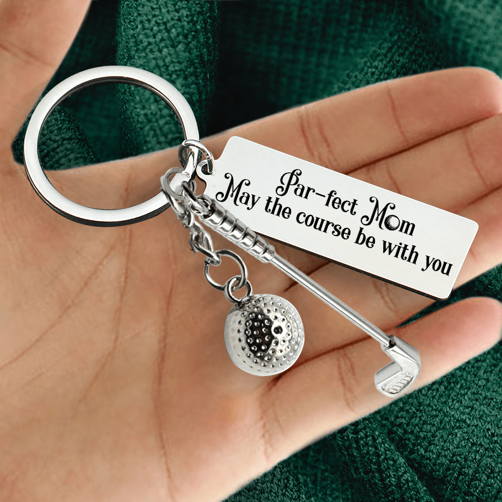 Golf Ball Racket Keychain - Golf - To My Mom - Thank You For Always Loving Me - Gkzs19001