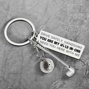 Golf Ball Racket Keychain - Golf - To My Par-fect Husband - I Love You To The Green And Back - Gkzs14003