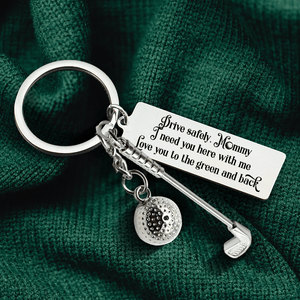 Golf Ball Racket Keychain - Golf - To My Par-fect-Mom - I Need You Here With Me - Gkzs19003