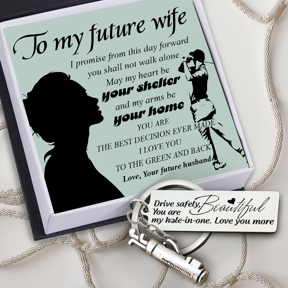 Golf Charm Keychain - Golf - To My Future Wife - I Love You To The Green And Back - Gkzp25001