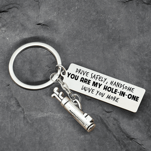 Golf Charm Keychain - Golf - To My Man - I Will Hook Up With No One But You - Gkzp26001