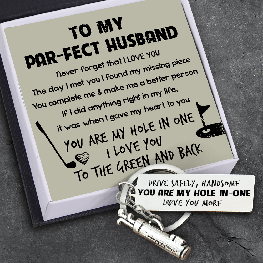 Golf Charm Keychain - Golf - To My Par-fect Husband - Drive Safely, Handsome - Gkzp14003