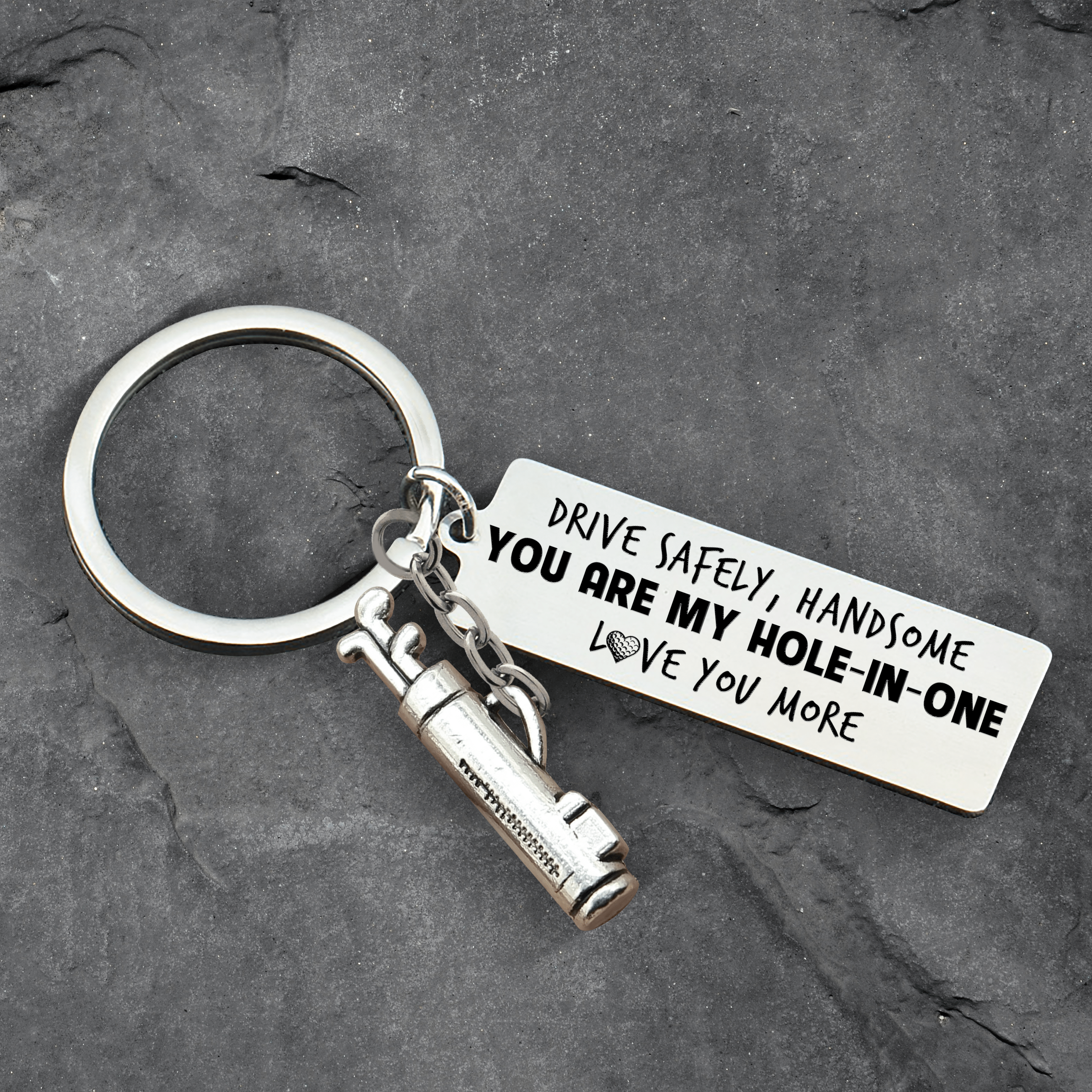 Golf Charm Keychain - Golf - To My Par-fect Husband - Drive Safely, Handsome - Gkzp14003