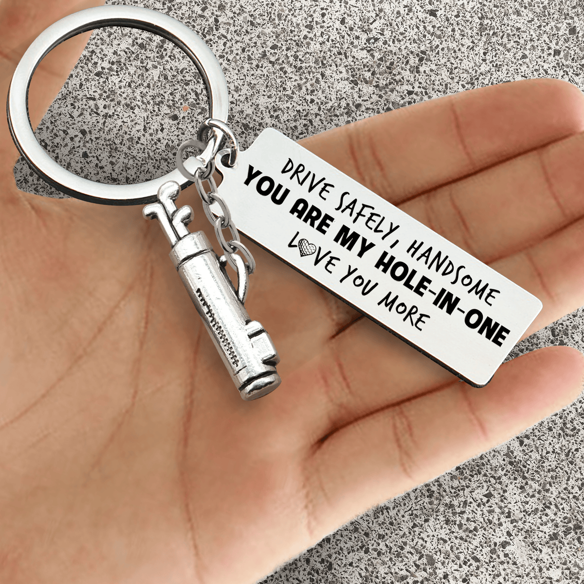 Golf Charm Keychain - Golf - To My Par-fect Husband - Drive Safely, Handsome - Gkzp14003