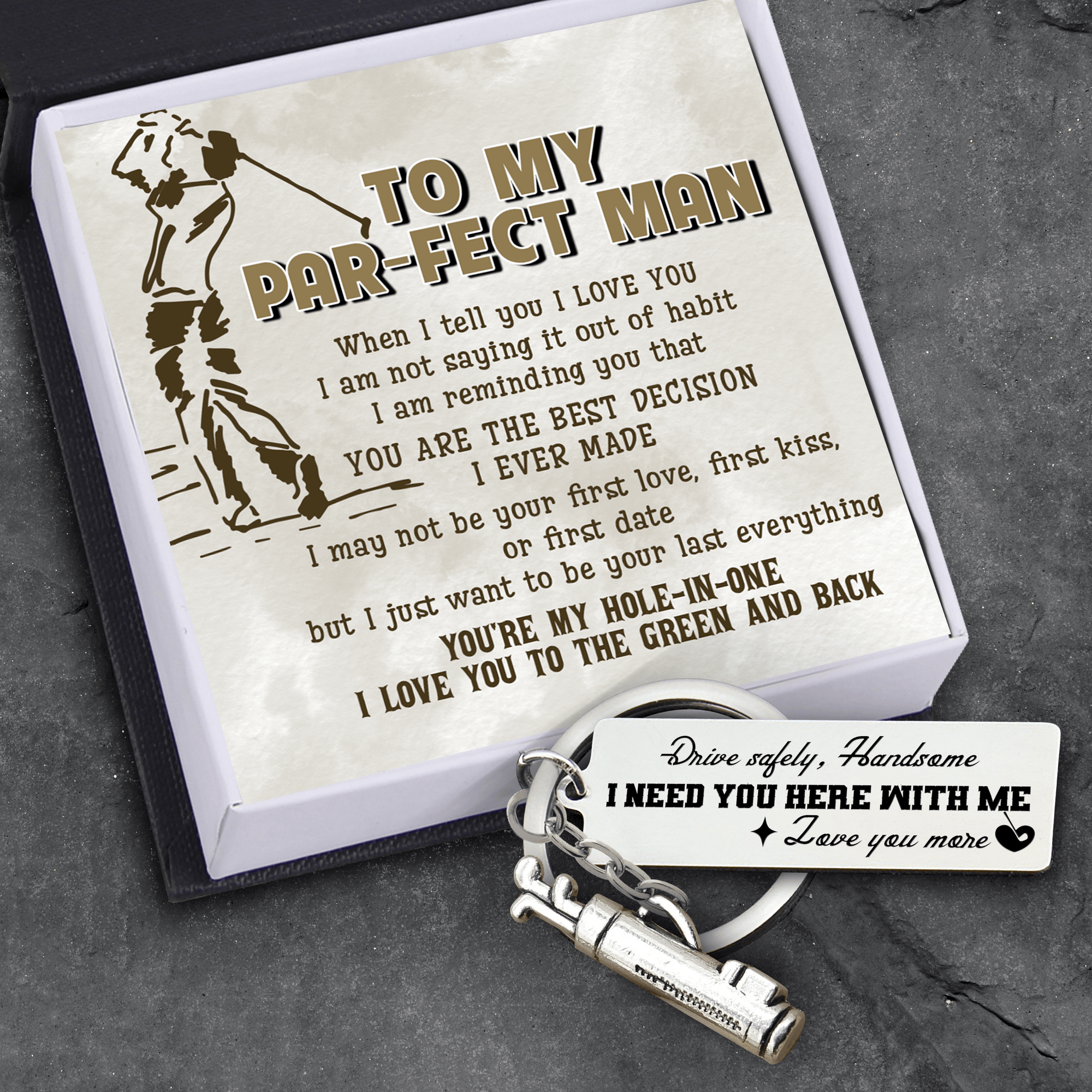 Golf Charm Keychain - Golf - To My Par-fect Man - You Are The Best Decision I Ever Made - Gkzp26004