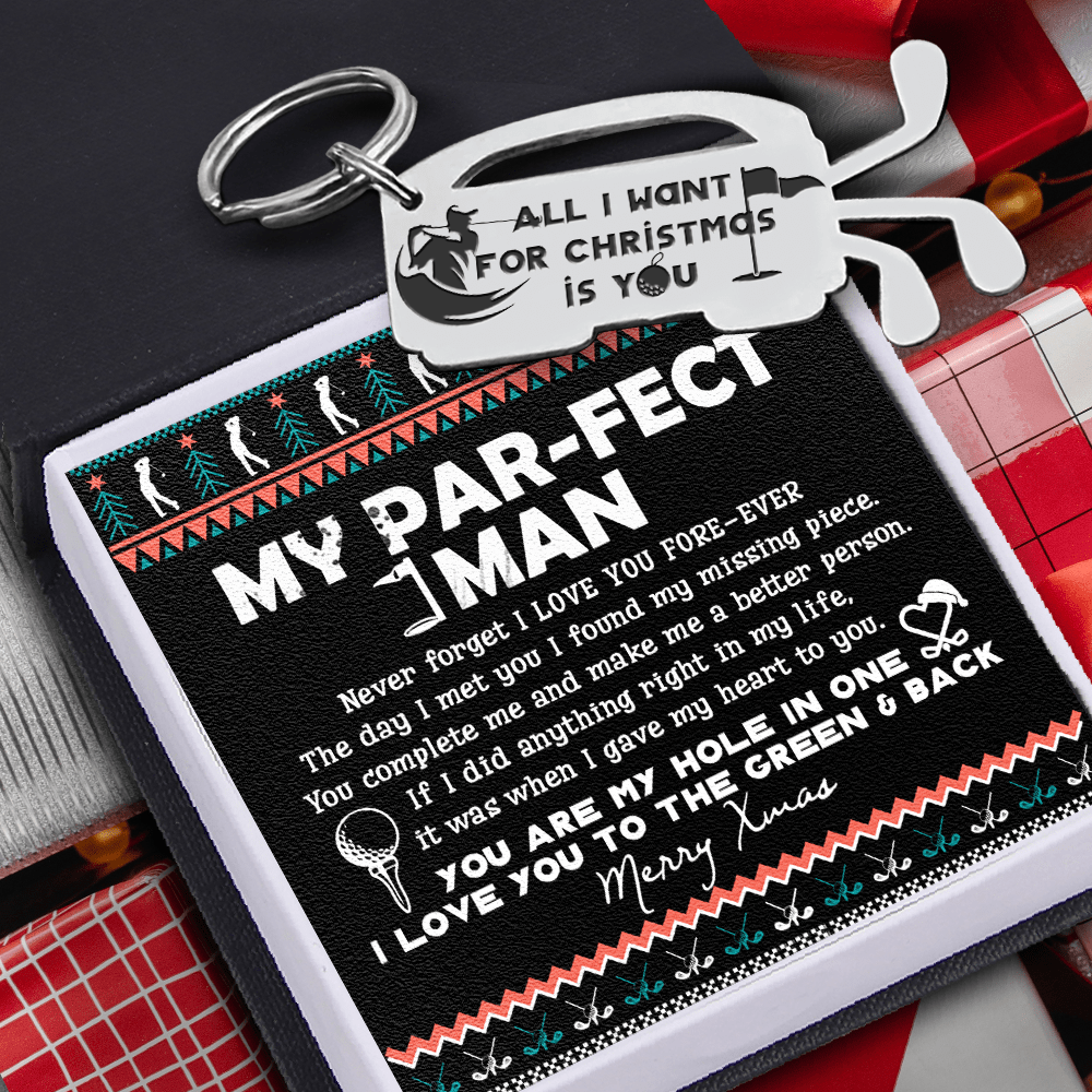 Golf Club Bag Keychain - Golf - To My Par-Fect Man - I Gave My Heart To You - Gkew26008