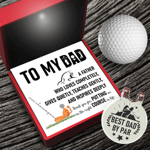 Golf Marker - Golf - To My Dad - Best Dad By Par - Gata18017