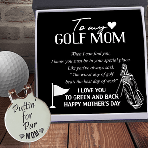 Golf Marker - Golf - To My Golf Mom - I Love You To Green And Back - Gata19003