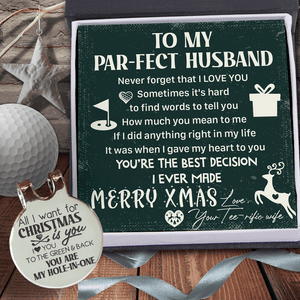 Golf Marker - Golf - To My Par-fect Husband - All I Want For Christmas Is You - Gata14004