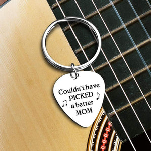 Guitar Pick Keychain - Guitar - From Daughter - To My Mom - I Love You - Gkam19002