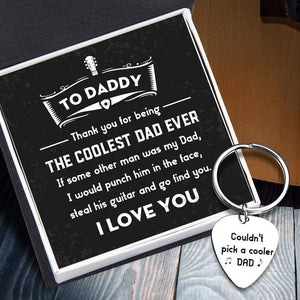 Guitar Pick Keychain - Guitar - To My Dad - Thank You For Being The Coolest Dad Ever - Gkam18004