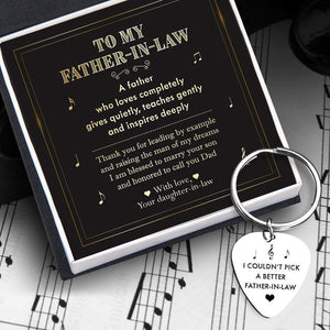 Guitar Pick Keychain - To My Father-In-Law - Thank You For Raising The Man Of My Dreams - Gkam18002