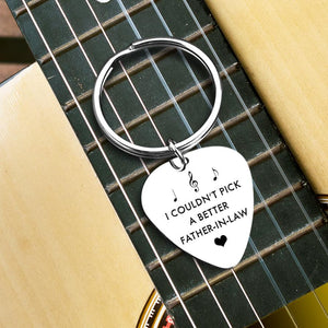 Guitar Pick Keychain - To My Father-In-Law - Thank You For Raising The Man Of My Dreams - Gkam18002