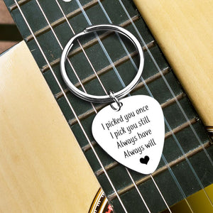 Guitar Pick Keychain - To My Man - How Much You Mean To Me - Gkam26002