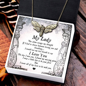 Hawkmoth Necklace  - My Lady - I Love You - Gnzs13001