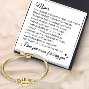 Heart Charm Bangle - Family - To Mama - I Love You Mama, For Being You - Gbbe19002