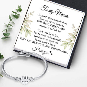 Heart Charm Bangle - Family - To Mama - The Most Beautiful And Caring Mama - Gbbe19001