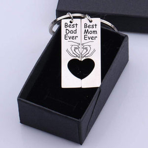 Heart Couple Keychains - Family - Mom & Dad To Be - Best Dad Ever - Gkh19003
