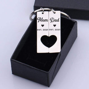 Heart Couple Keychains - Family - Mom To Be - You Are The Strongest Woman I Know - Gkh19002
