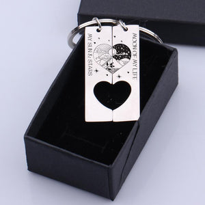Heart Couple Keychains - My Sun And Stars Moon Of My Life -  Gkh14008