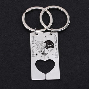 Heart Couple Keychains - My Sun And Stars Moon Of My Life -  Gkh14008