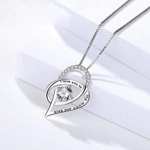 Heart Crystal Necklace - Family - From Daughter - To My Mom - You Are The Most Wonderful One - Gnzk19011