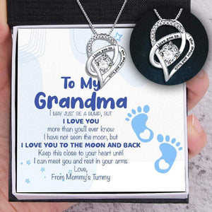 Heart Crystal Necklace - Family - From Pregnant Daughter - To My Mom - I Can Meet You And Rest In Your Arms - Gnzk19018