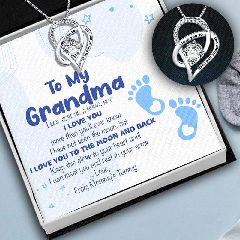 Heart Crystal Necklace - Family - From Pregnant Daughter - To My Mom - I Can Meet You And Rest In Your Arms - Gnzk19018