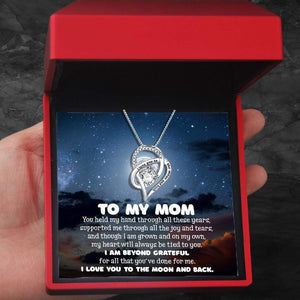 Heart Crystal Necklace - Family - To My Mom - I Love You To The Moon And Back - Gnzk19006