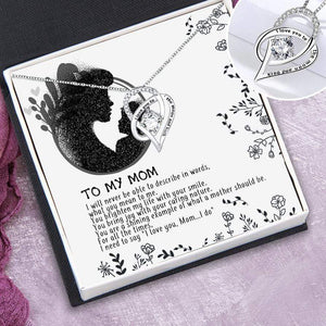 Heart Crystal Necklace - Family - To My Mom - You Brighten My Life With Your Smile - Gnzk19012