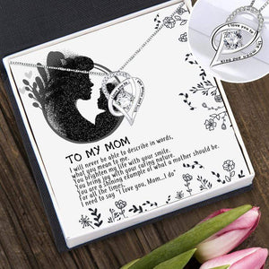Heart Crystal Necklace - Family - To My Mom - You Brighten My Life With Your Smile - Gnzk19012