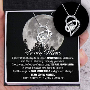 Heart Crystal Necklace - Travel - To My Mom - Be My Loving Mother - Gnzk19005