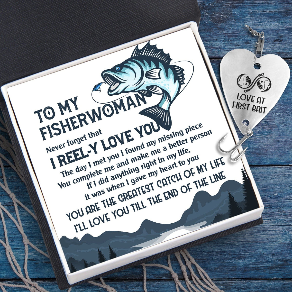 Heart Fishing Lure - Fishing - To My Fisherwoman - You Are The Greatest Catch Of My Life - Gfc13003