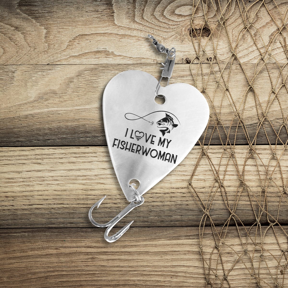Heart Fishing Lure - Fishing - To My Fisherwoman - You Have My Heart Hook, Line and Sinker - Gfc13002
