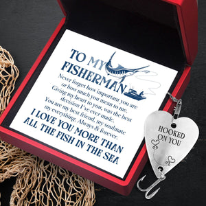 Heart Fishing Lure - Fishing - To My Man - I Love You More Than All The Fish In The Sea - Gfc26003