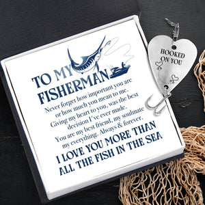 Heart Fishing Lure - Fishing - To My Man - I Love You More Than All The Fish In The Sea - Gfc26003