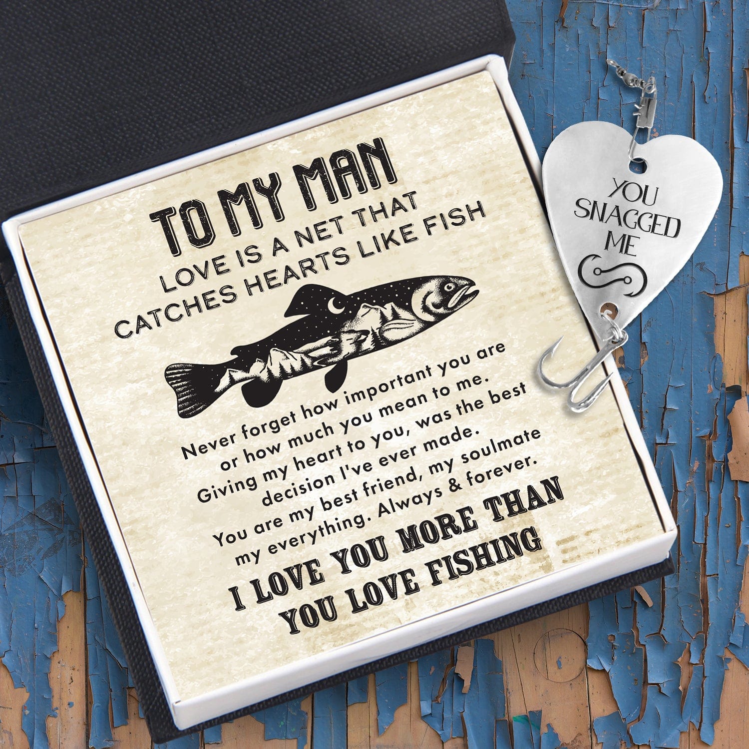 Heart Fishing Lure - Fishing - To My Man - You Are My Best Friend