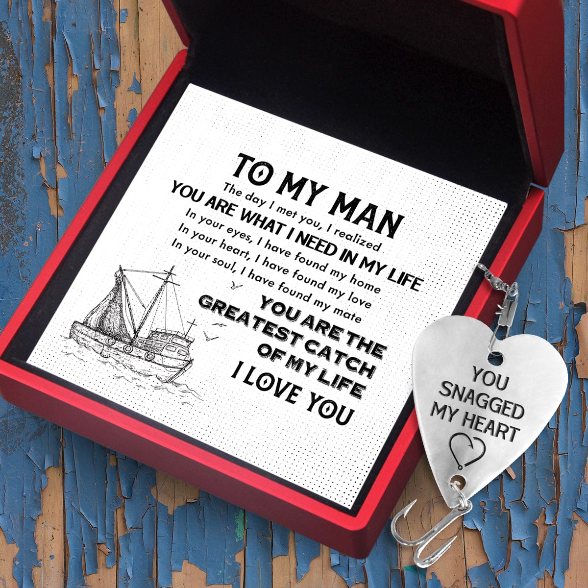 catch of my life fishing lure Heart Fishing Lure - Fishing - To My Man - You Are The Greatest Catch Of My Life - Gfc26005