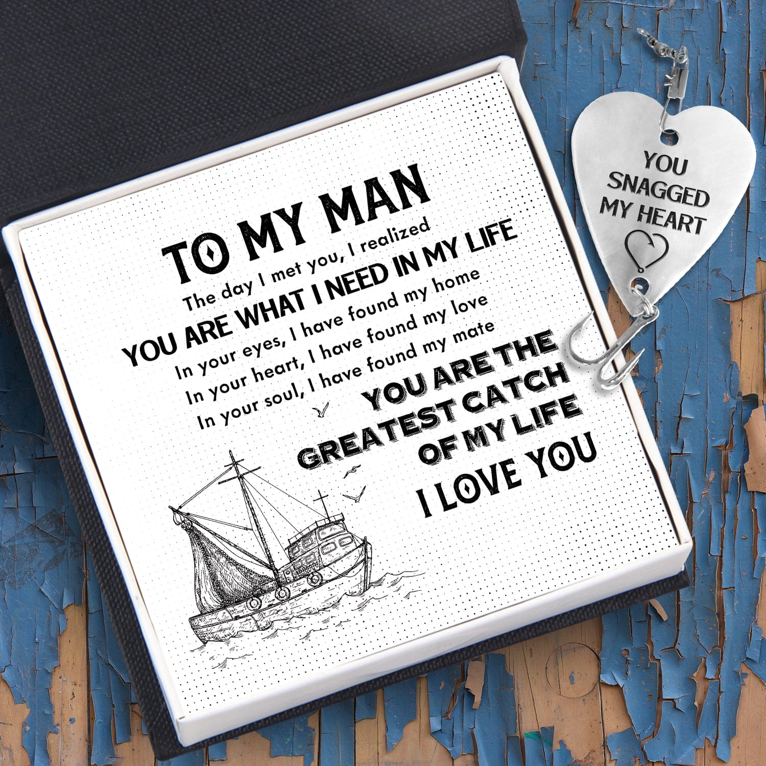 Heart Fishing Lure - Fishing - To My Reel Man - I Reel-y Love You - Gf -  Wrapsify