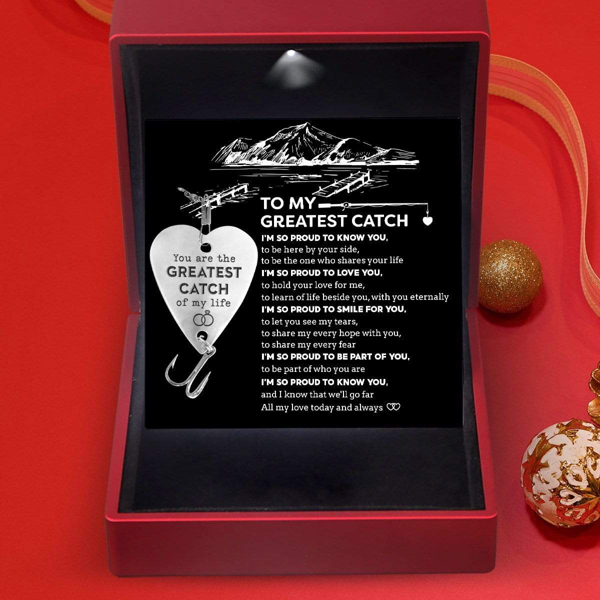 Heart Fishing Lure - To My Greatest Catch - All My Love Today And Always - Gfc24002