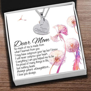 Heart Hollow Necklaces Set - Family - To My Mom - Everything I Am You Helped Me To Be - Gnfb19003