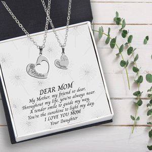 Heart Hollow Necklaces Set - Family - To My Mom - You’re The Sunshine To Light My Day - Gnfb19007
