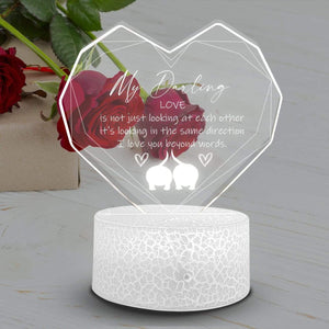 Heart Led Light - Dachshund - To My Darling - I Love You Beyond Words - Glca13017