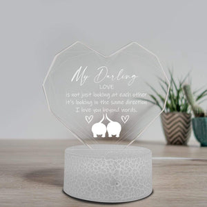 Heart Led Light - Dachshund - To My Darling - I Love You Beyond Words - Glca13017