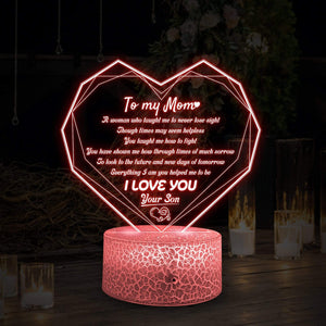 Heart Led Light - Family - From Son - To Mom - Everything I Am You Helped Me To Be - Glca19008