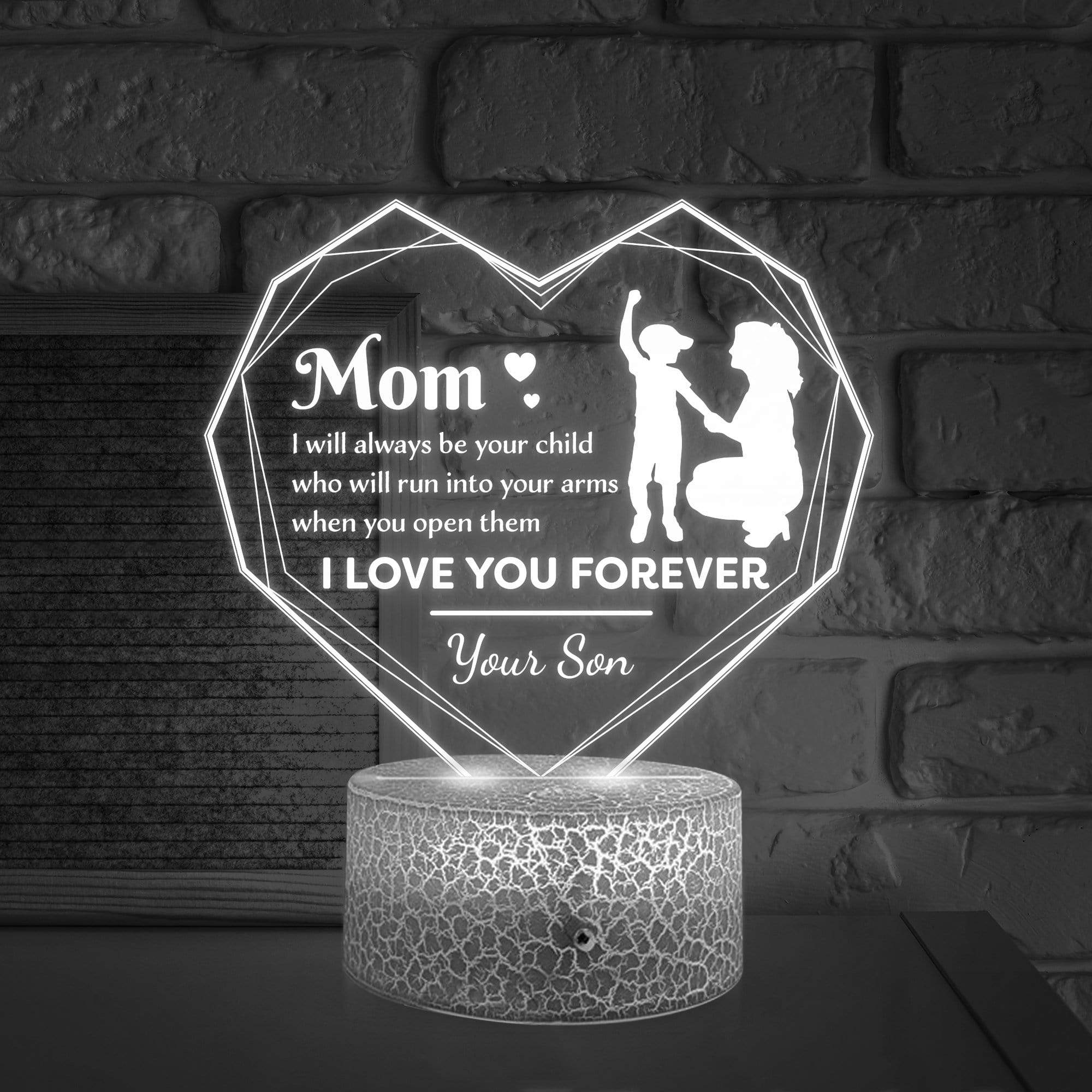 Heart Led Light - Family - From Son - To Mom - I Love You Forever - Glca19015