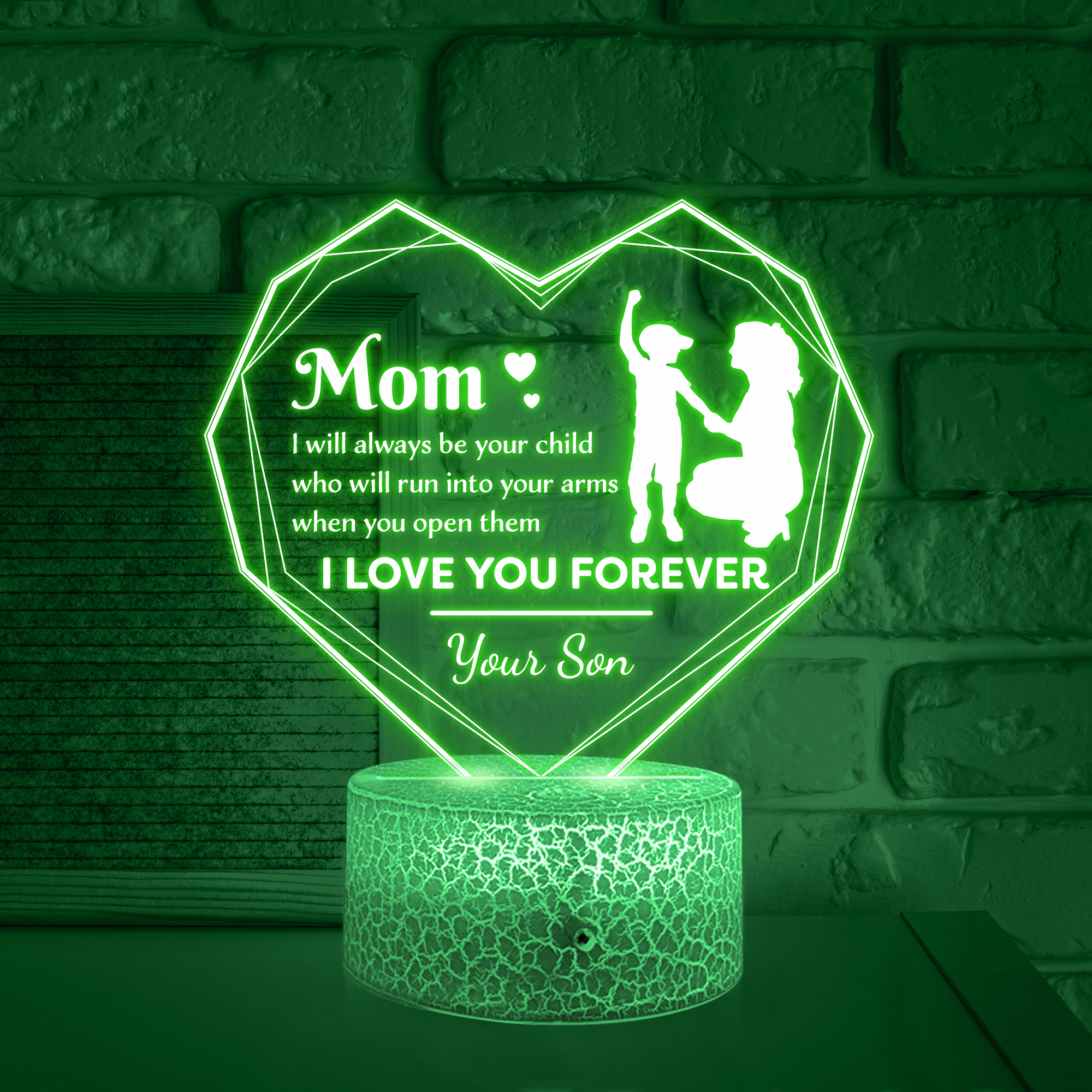 Heart Led Light - Family - From Son - To Mom - I Love You Forever - Glca19015