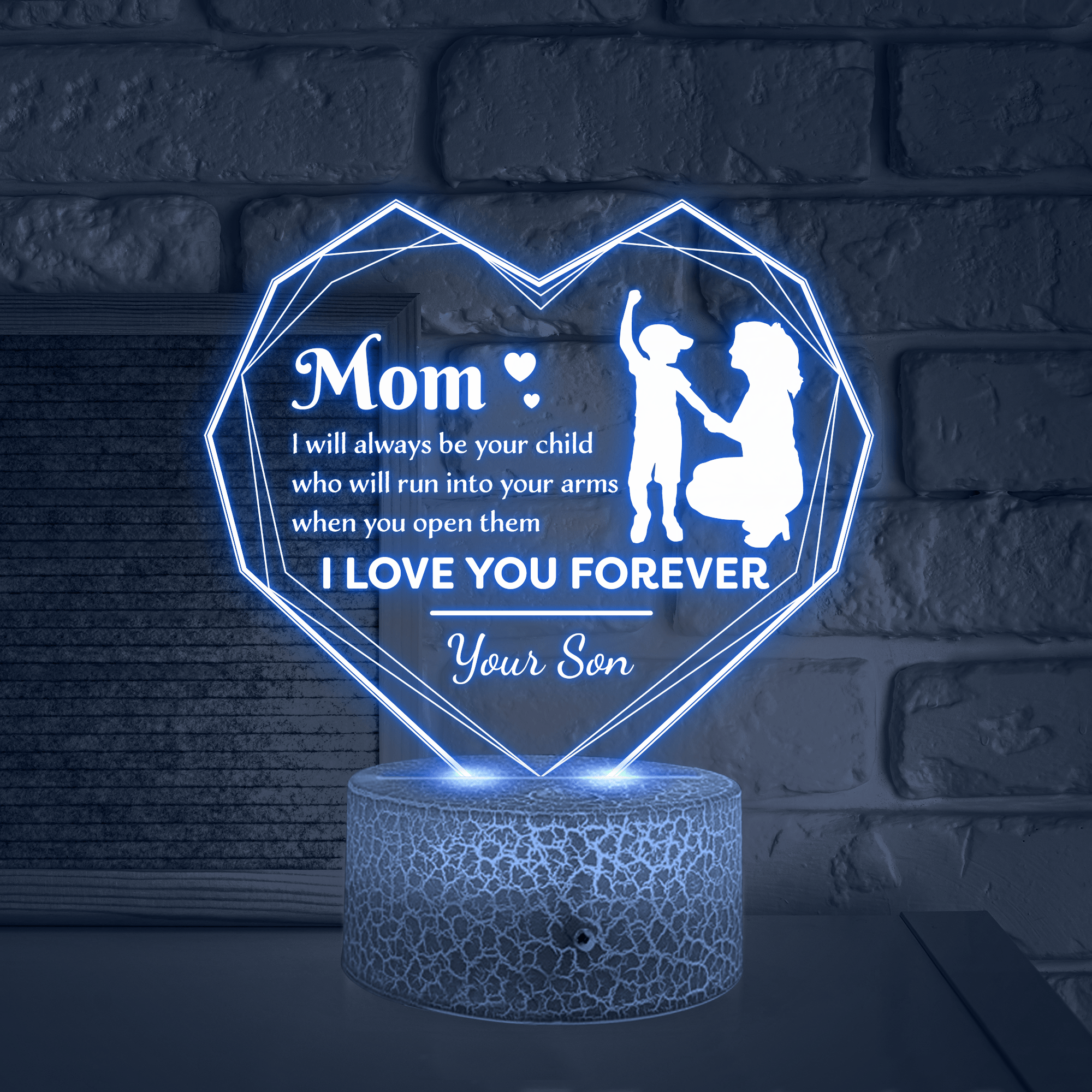 Heart Led Light - Family - From Son - To Mom - I Love You Forever - Glca19015