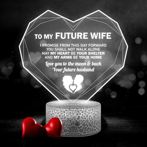 Heart Led Light - Family - To My Future Wife - Love You To The Moon & Back - Glca25008