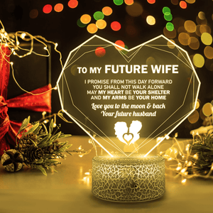 Heart Led Light - Family - To My Future Wife - Love You To The Moon & Back - Glca25008